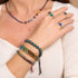Chakra spectral | Licorne Argent | Bracelet Verre Double Galaxie